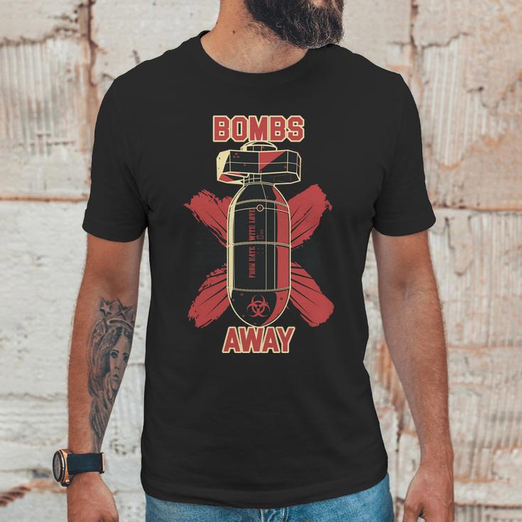 Bombs Away Trash Polka Unisex T-Shirt Gifts for Him