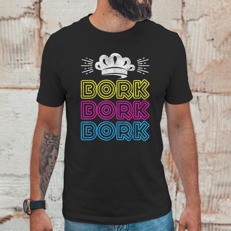 Bork Bork Bork Funny Chef Unisex T-Shirt Gifts for Him