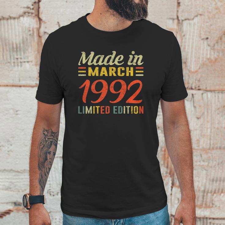 Born March 1992 Birthday Gift Made In 1992 30 Years Old Unisex T-Shirt Gifts for Him