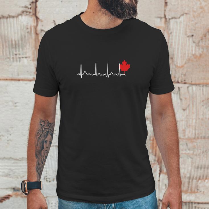 Canada Heartbeat Love T-Shirt Canada Dominion Day Tshirt Unisex T-Shirt Gifts for Him