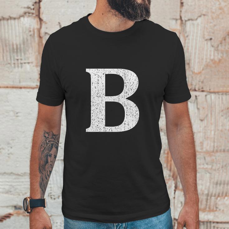 Capital Letter B Shirt Monogram Initial Unisex T-Shirt Gifts for Him