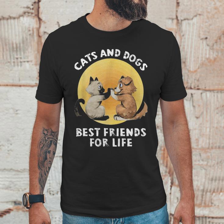 Cats And Dogs Best Friend For Life Unisex T-Shirt Gifts for Him