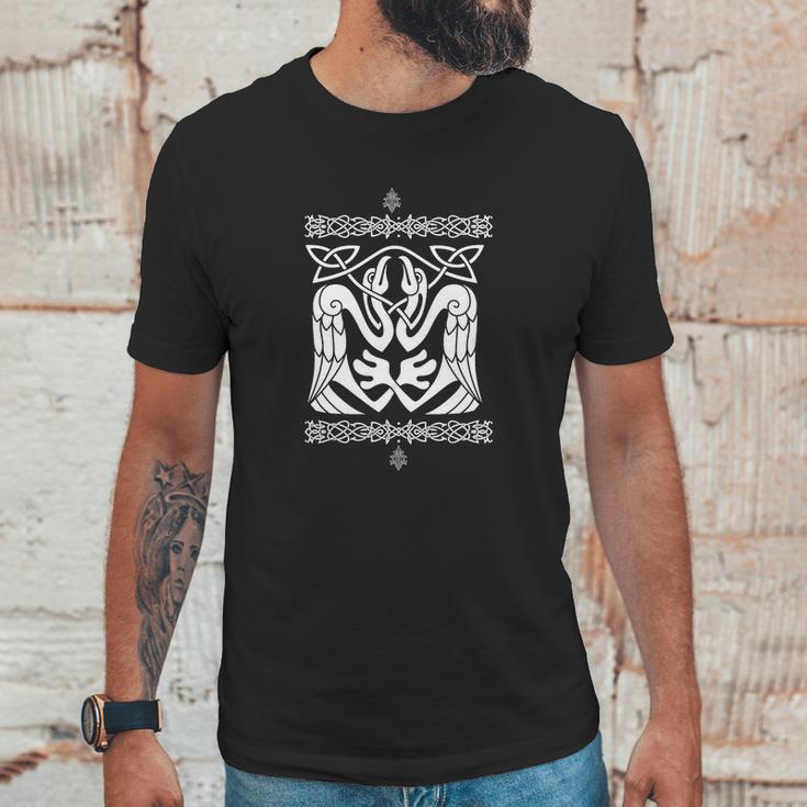 Celtic Heron Unisex T-Shirt Gifts for Him