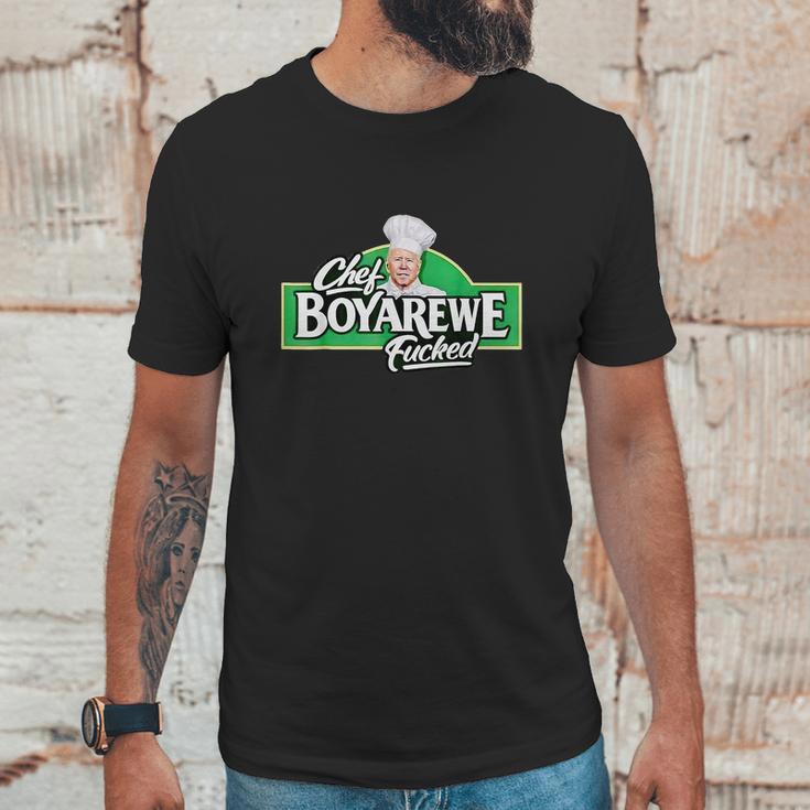 Chef Boyarewe Fucked Funny Anti Biden Pro Trump Graphic Design Printed Casual Daily Basic Unisex T-Shirt Gifts for Him