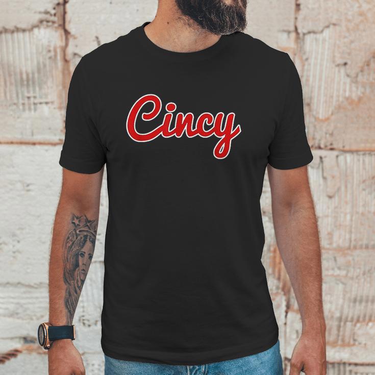 Classic Red Script Cincy City Unisex T-Shirt Gifts for Him