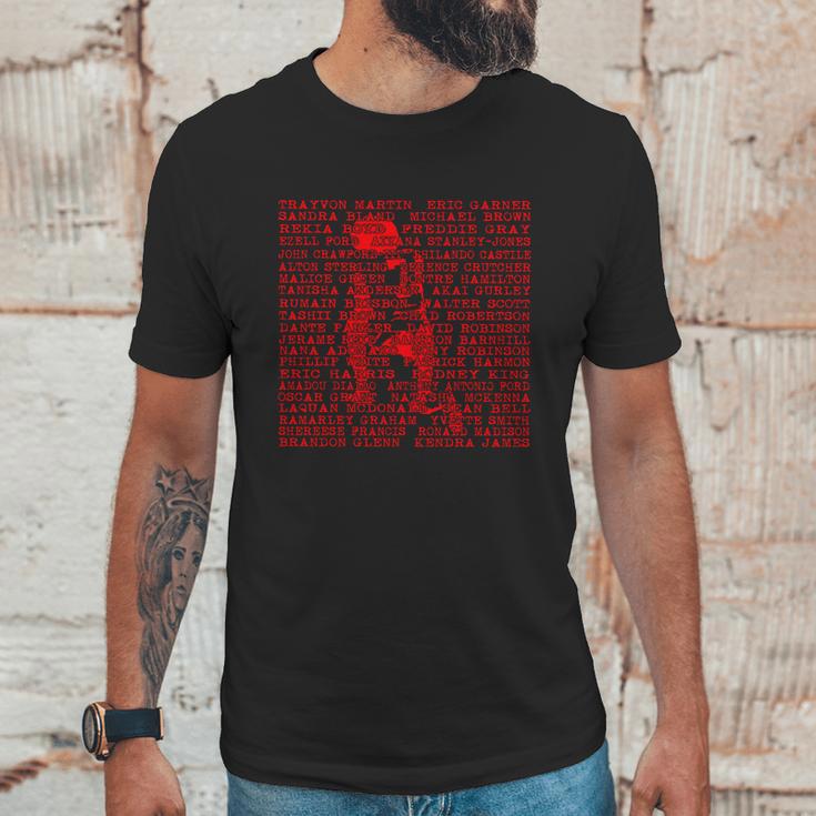 Colin Kaepernick And Names Of Police Brutality Victims Unisex T-Shirt Gifts for Him