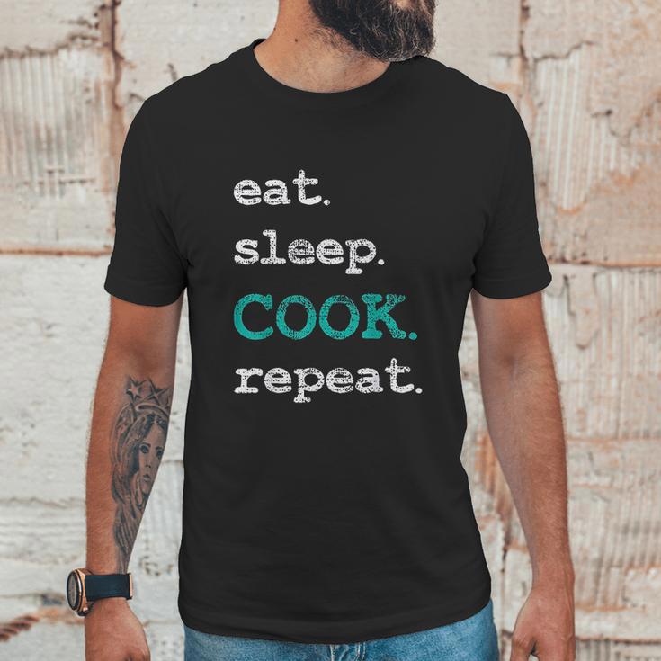 Cook Cooking Chief Eat Sleep Repeat Funny Vintage Gift Unisex T-Shirt Gifts for Him