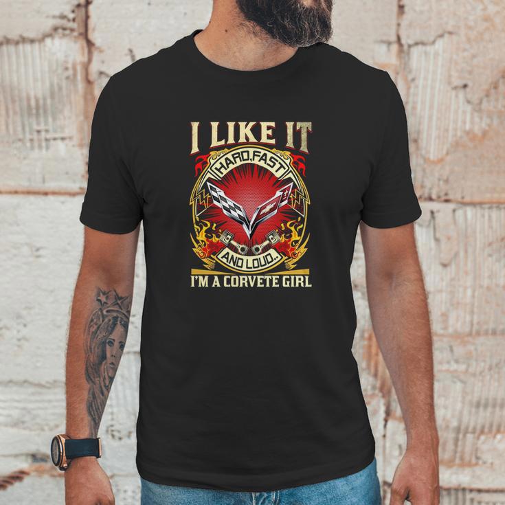 I Like It Corvette Girl Unisex T-Shirt Gifts for Him