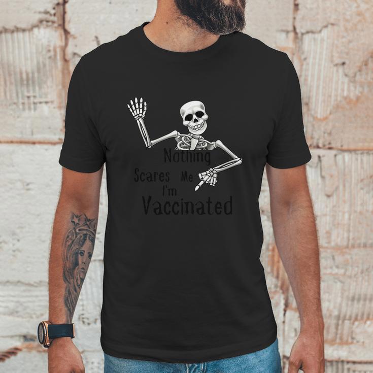 Cute Halloween Funny Halloween Day Halloween Skeleton Fully Vaccinated Hal Unisex T-Shirt Gifts for Him