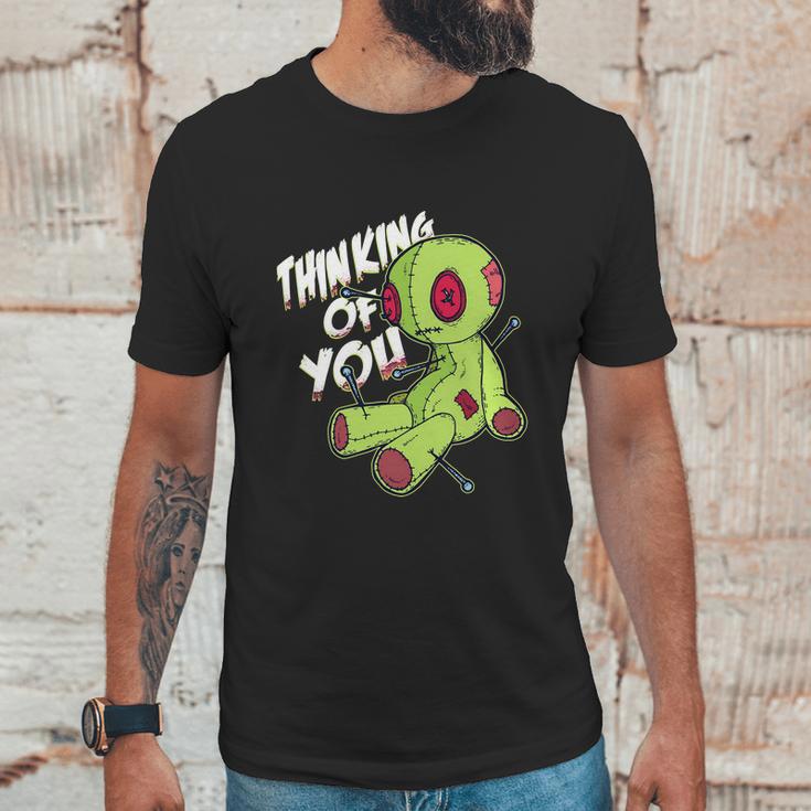 Cute Halloween Funny Halloween Day Thinking Of You Voodoo Graphic Design Printed Casual Daily Basic Unisex T-Shirt Gifts for Him