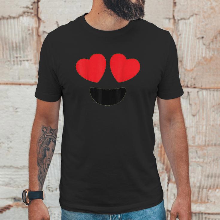 Cute Heart Eyes Emoji Face Halloween Costume Love Unisex T-Shirt Gifts for Him