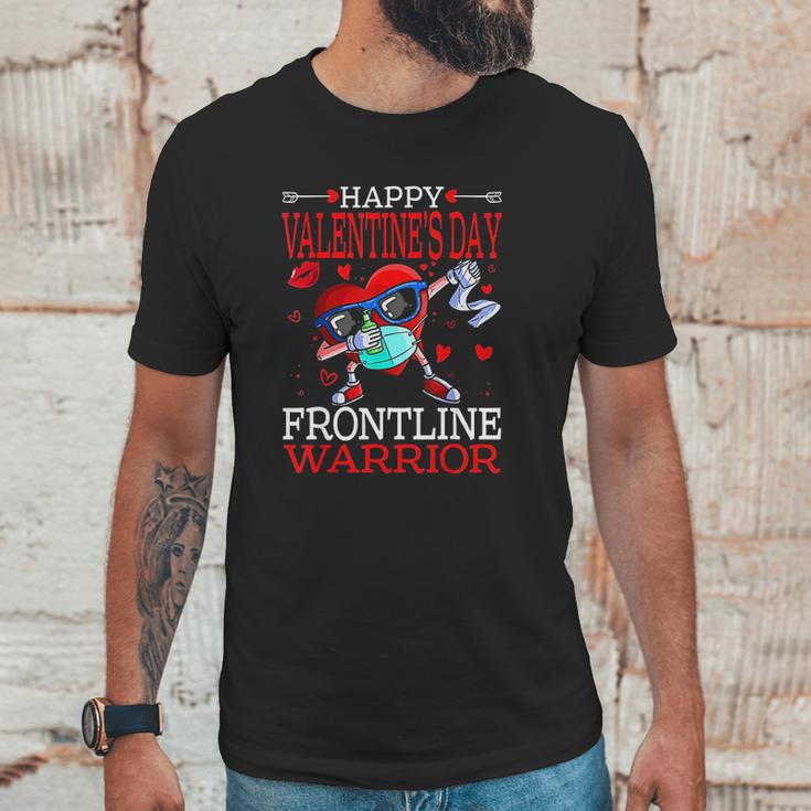 Dabbing Heart Masked Happy Valentines Day Frontline Warrior Unisex T-Shirt Gifts for Him