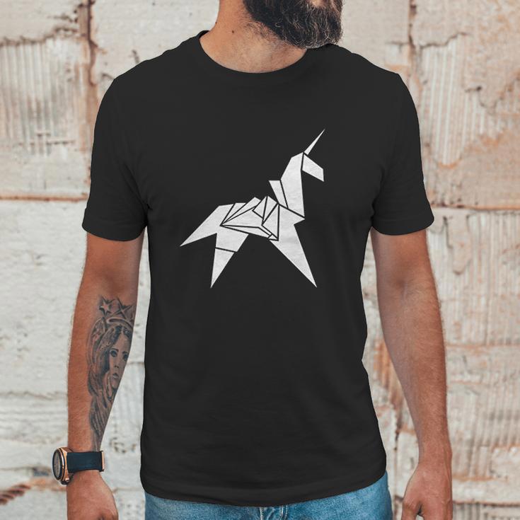 Design By Humans Origami Unicorn Graphic Unisex T-Shirt Gifts for Him