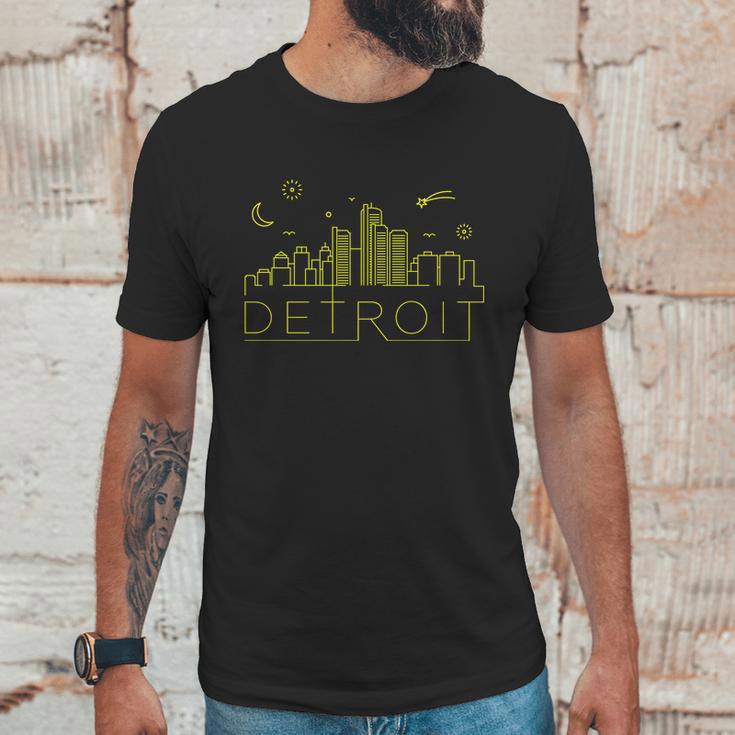 Detroit City Silhouette Unisex T-Shirt Gifts for Him