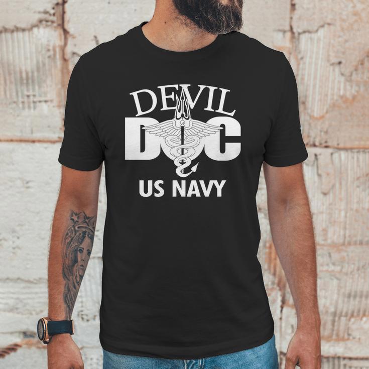 Devil Doc Us Navy Unisex T-Shirt Gifts for Him