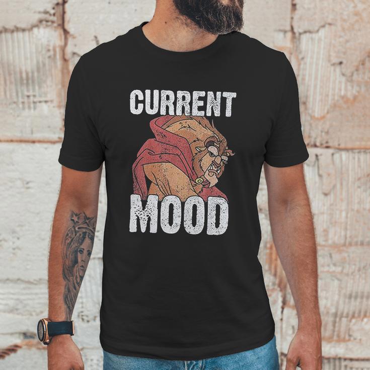 Disney Mens Beauty And The Beast Current Mood Graphic Unisex T-Shirt Gifts for Him