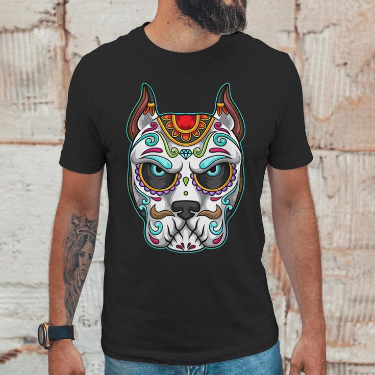 Dog Sugar Skull Funny Day Of The Dead Matching Group Unisex T-Shirt Gifts for Him