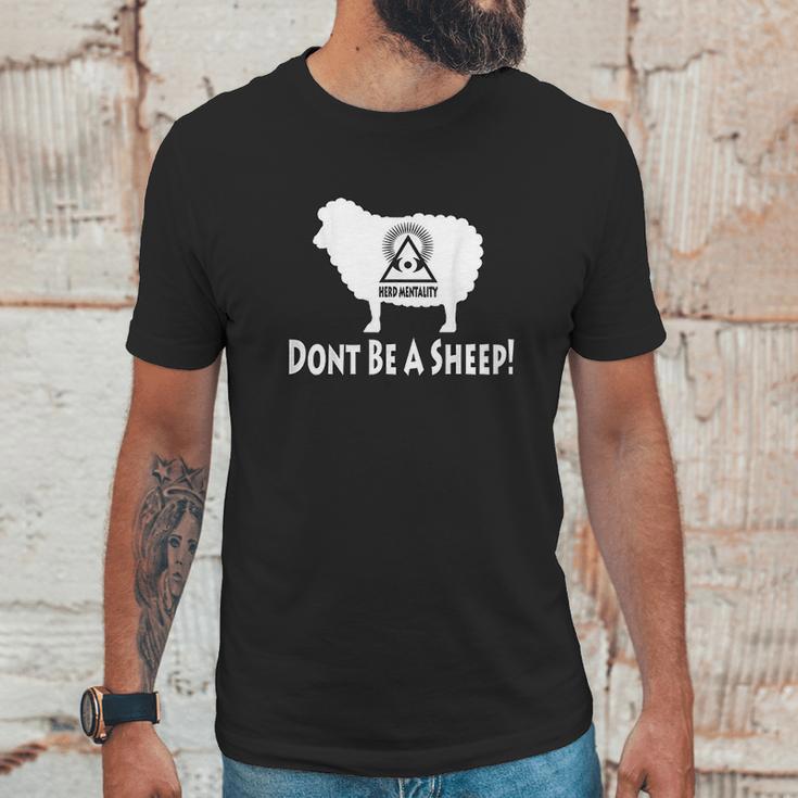 Dont Be A Sheep Illuminati Anti Nwo Unisex T-Shirt Gifts for Him