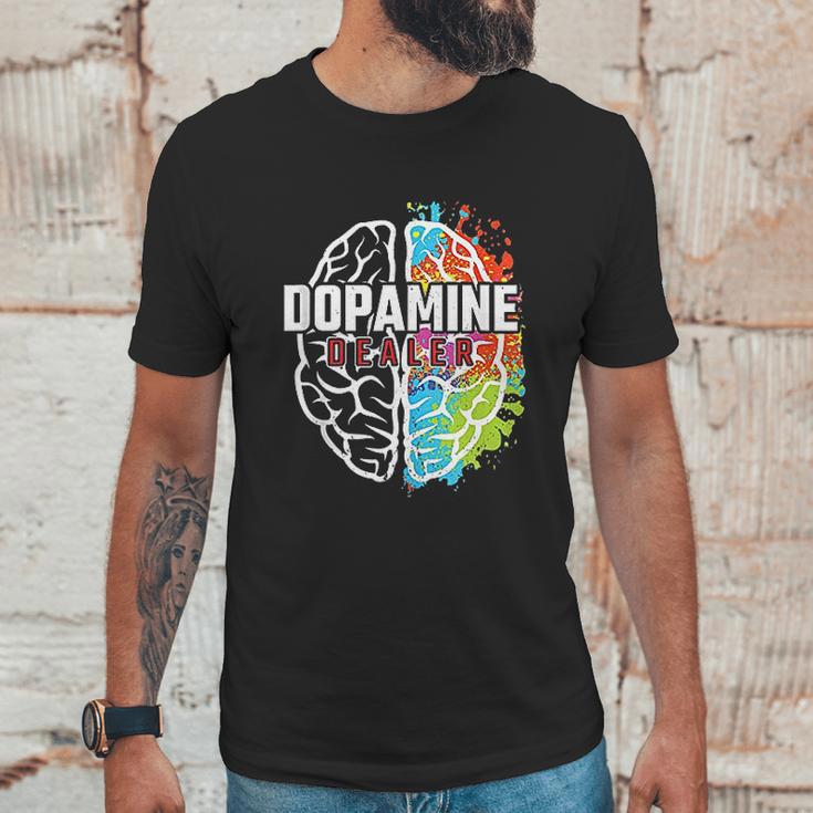 Dopamine Dealer Fitness Coach Personal Trainer Unisex T-Shirt Gifts for Him