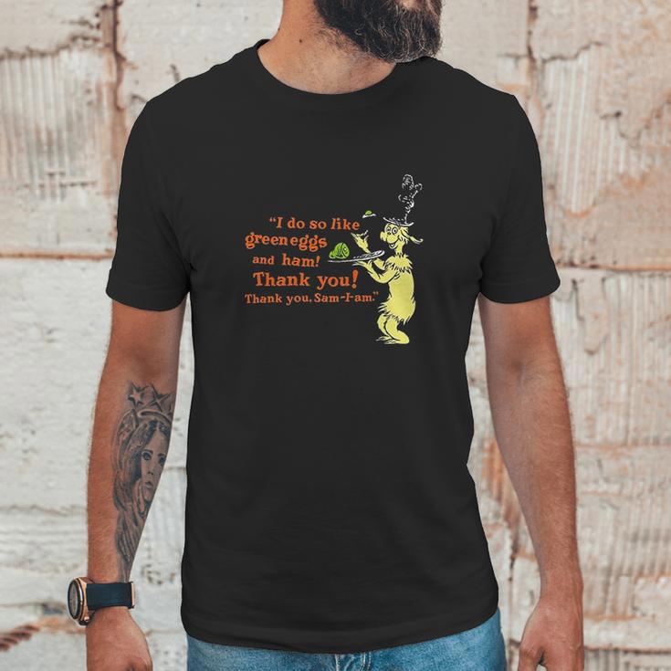 Dr Seuss Green Eggs And Ham I Do So Like Quote Unisex T-Shirt Gifts for Him