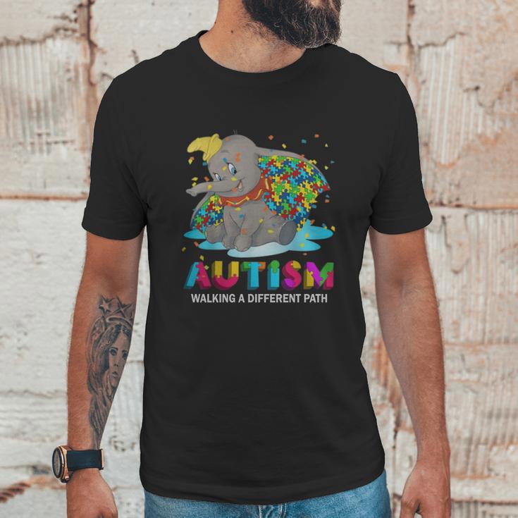 Dumbo Autism Walking A Different Path Unisex T-Shirt Gifts for Him