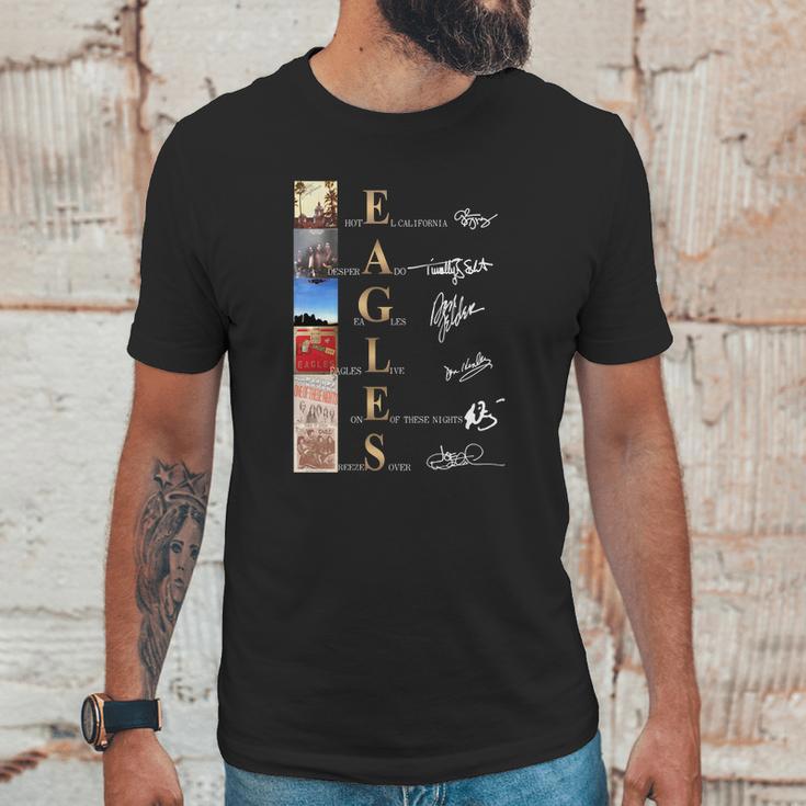 Eagles Band Albums Signatures Shirtn Unisex T-Shirt Gifts for Him