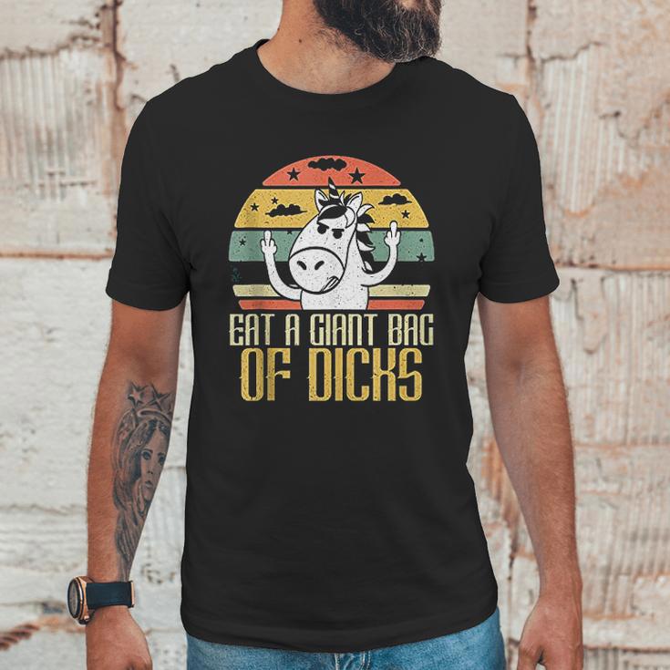 Eat A Giant Bag Of Dicks Funny Unicorn Unisex T-Shirt Gifts for Him