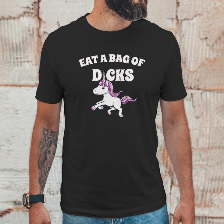 Eat A Giant Bag Of Dicks Unicorn Unisex T-Shirt Gifts for Him