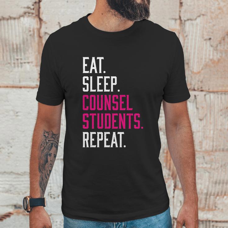 Eat Sleep Counsel Students Repeat Gift Unisex T-Shirt Gifts for Him