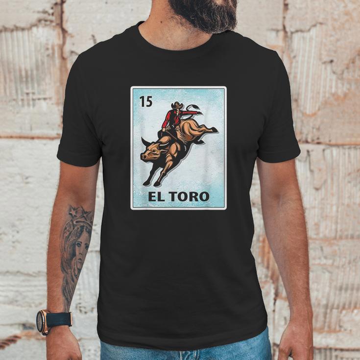 El Toro Mexican Bull Riding Cards Unisex T-Shirt Gifts for Him