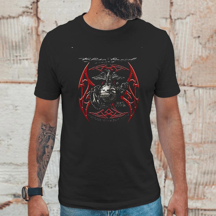 Elite Breed Usmc Red Blades Silver Foil Unisex T-Shirt Gifts for Him