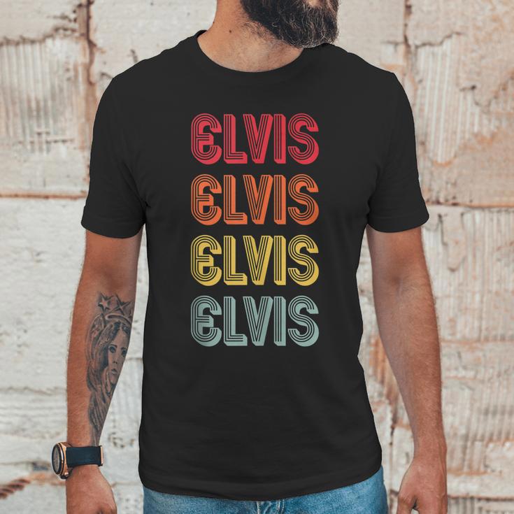 Elvis Name Personalized Funny Retro Vintage Birthday Unisex T-Shirt Gifts for Him