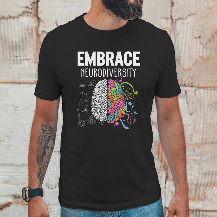 Embrace Neurodiversity Brain Unisex T-Shirt Gifts for Him