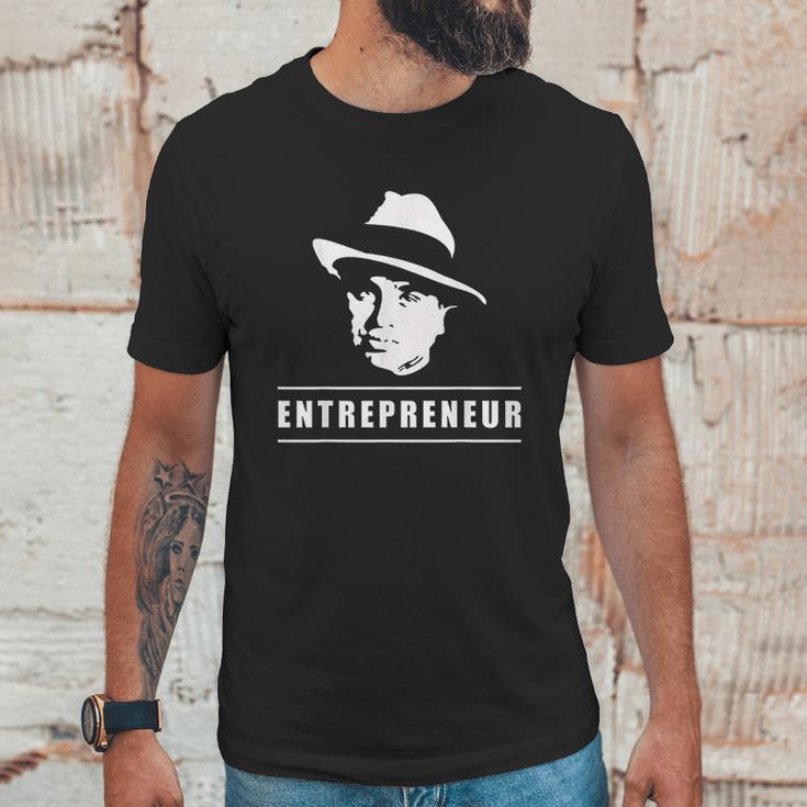 Entrepreneur With Al Capone Design Unisex T-Shirt Gifts for Him