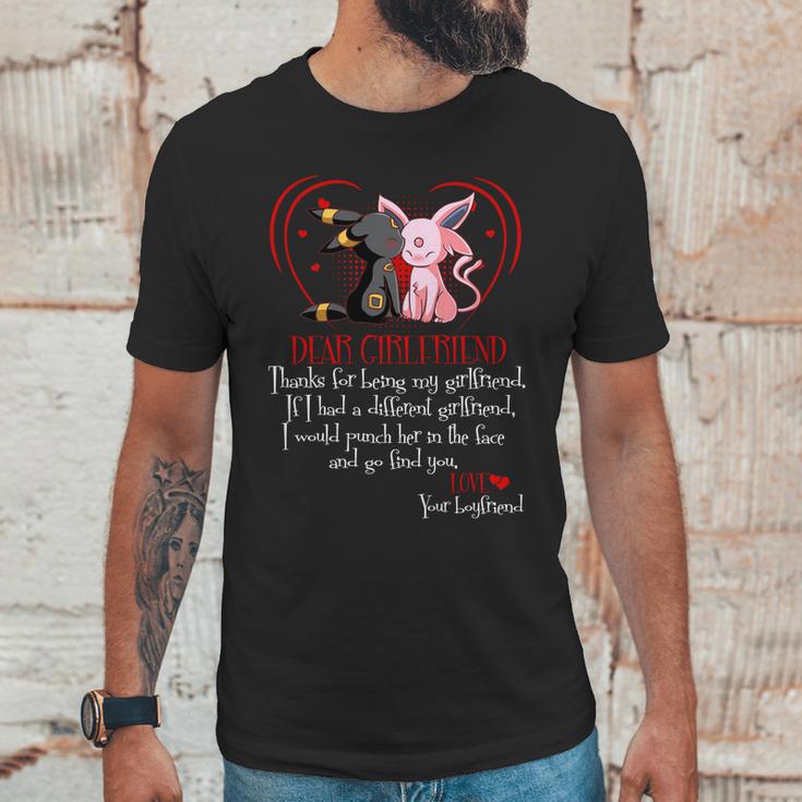 Espeon And Umbreon Boyfriend Dear Girlfriend Unisex T-Shirt Gifts for Him