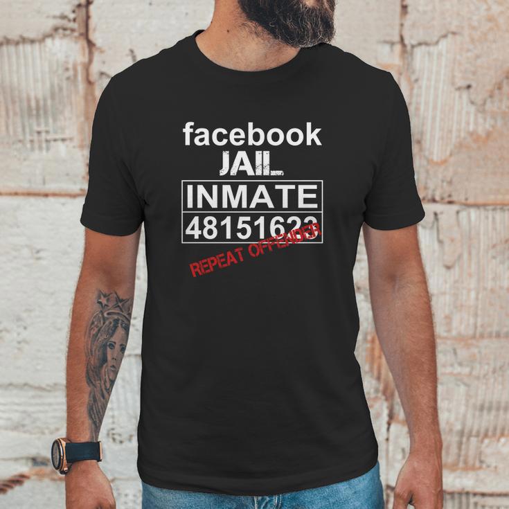 Facebook Jail Inmate 48151623 Repeat Offender Shirt Unisex T-Shirt Gifts for Him