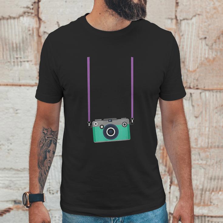 Fake Tourist Camera Graphic Unisex T-Shirt Gifts for Him