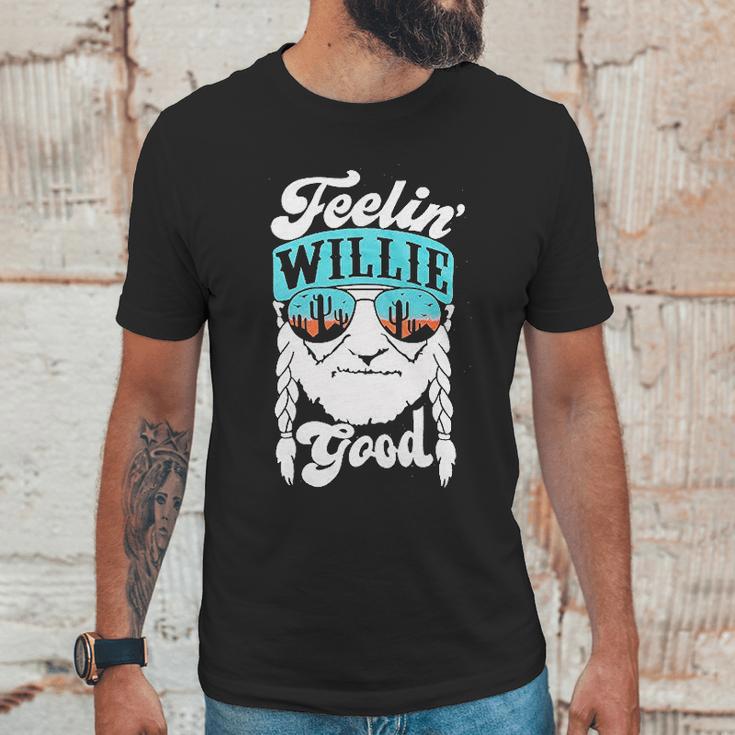 Feeling Willie Good Letter Printed Graphic Unisex T-Shirt Gifts for Him