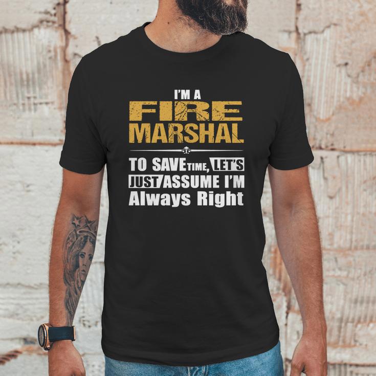 Fire Marshal Unisex T-Shirt Gifts for Him