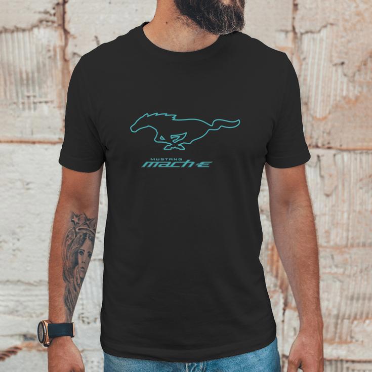 Ford Mustang Mach-E Blue Pony Logo T-Shirt Unisex T-Shirt Gifts for Him