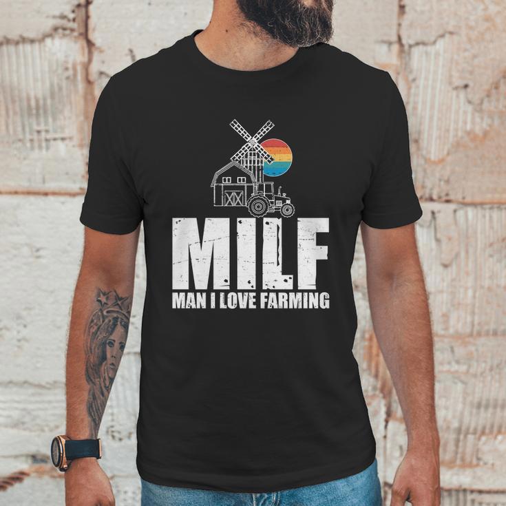 Funny Vintage Milf Man I Love Farming Unisex T-Shirt Gifts for Him