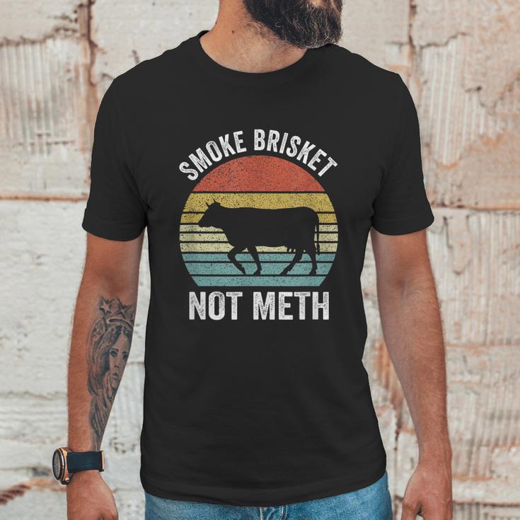 Funny Vintage Smoke Brisket Not Meth Funny Bbq Grilling Master Unisex T-Shirt Gifts for Him