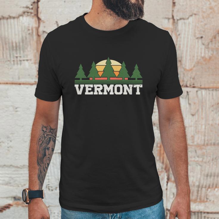 Funny Vintage Vermont Retro Logo Unisex T-Shirt Gifts for Him