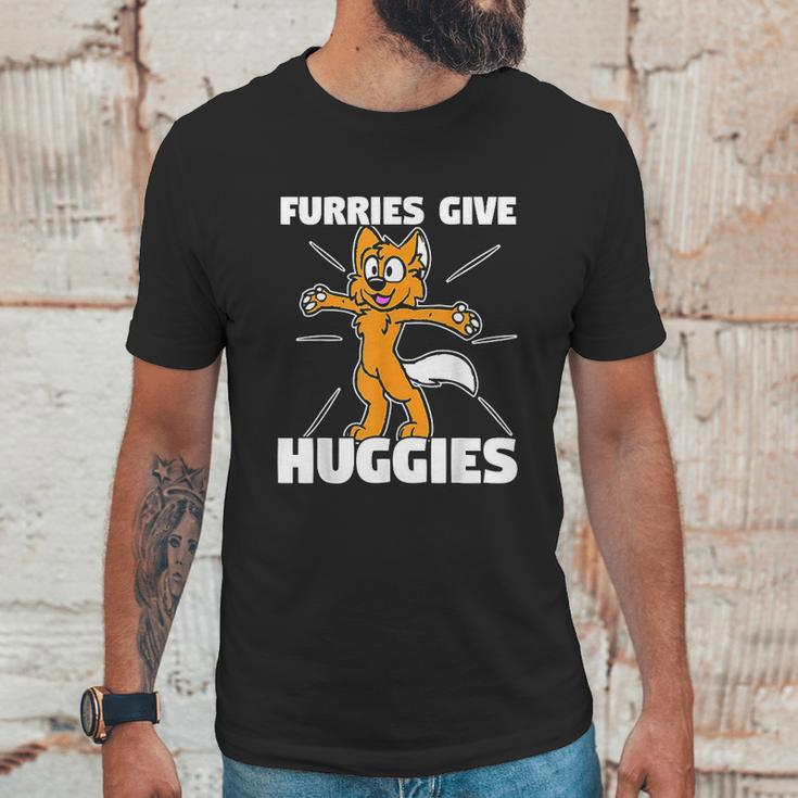 Furry Fandom Furries Give Hugs Unisex T-Shirt Gifts for Him