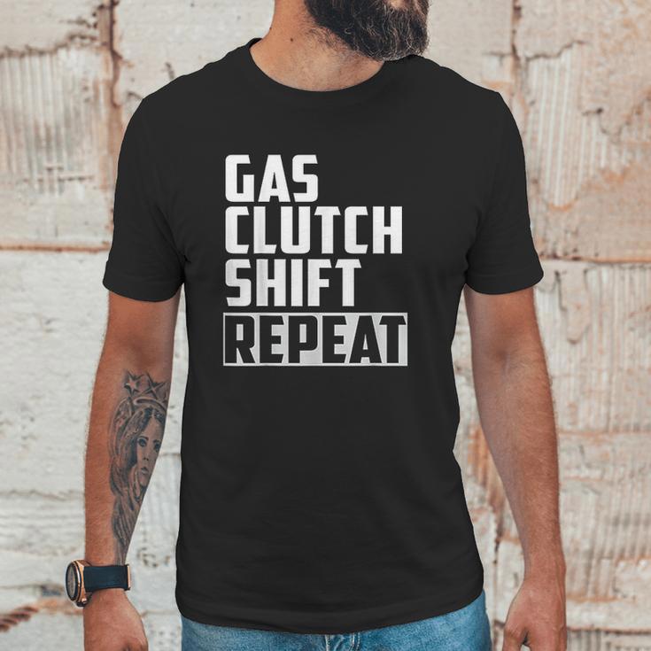 Gas Clutch Repeat Car Jdm Euro Classic Manual Unisex T-Shirt Gifts for Him