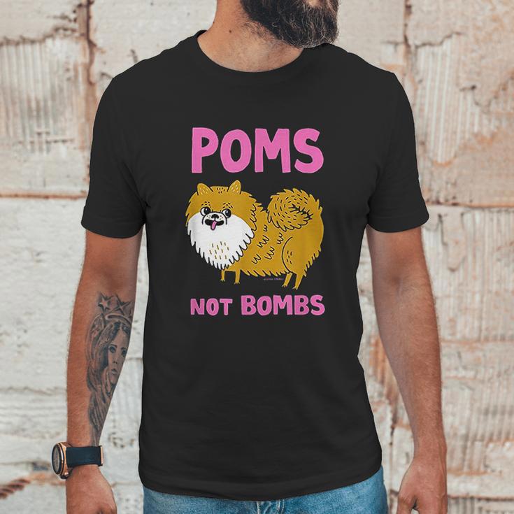 Gemma Correll Poms Not Bombs Unisex T-Shirt Gifts for Him