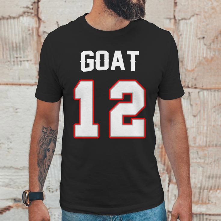 The Goat 12 Jersey 5 Time Champ New England Football Unisex T-Shirt Gifts for Him