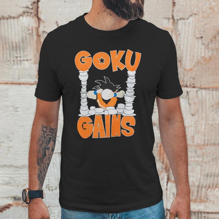 Goku Gains Unisex T-Shirt Gifts for Him