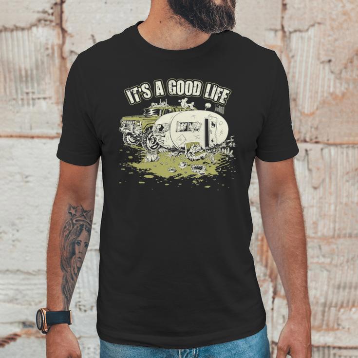 Good Life Jeep Car Camping Unisex T-Shirt Gifts for Him