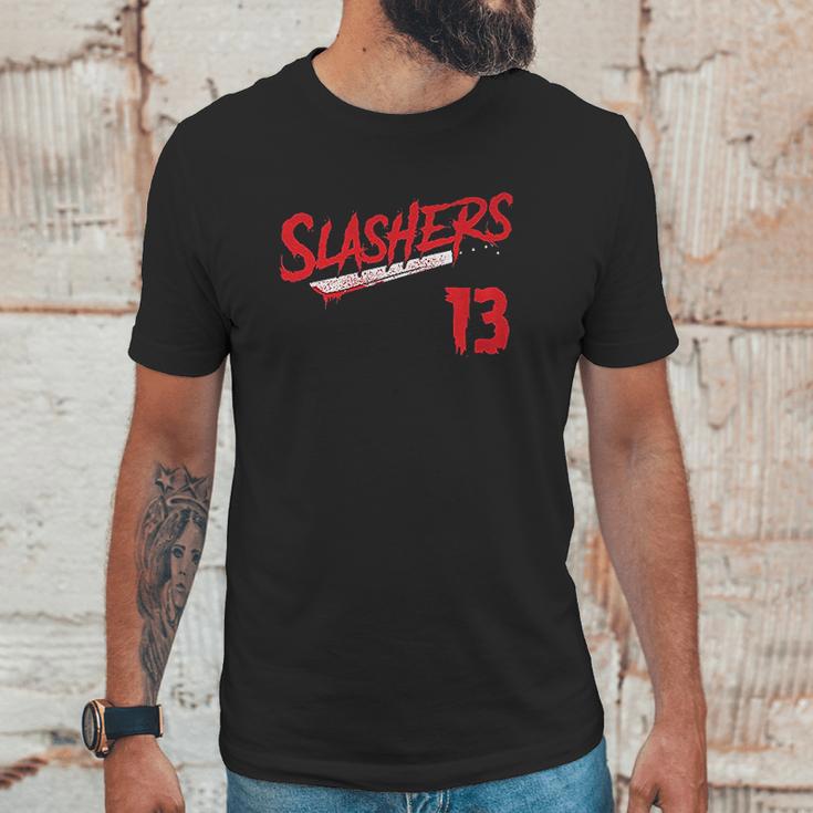 Haase Unlimited Slashers Voorhees 13 Jersey Horror Movie Friday Unisex T-Shirt Gifts for Him